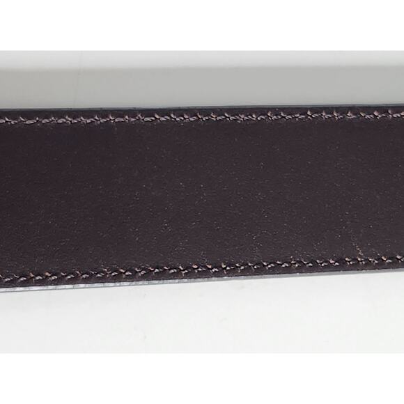 COACH reversible Signature embossed leather dress belt Harness brown 35-39 in - Picture 5 of 8